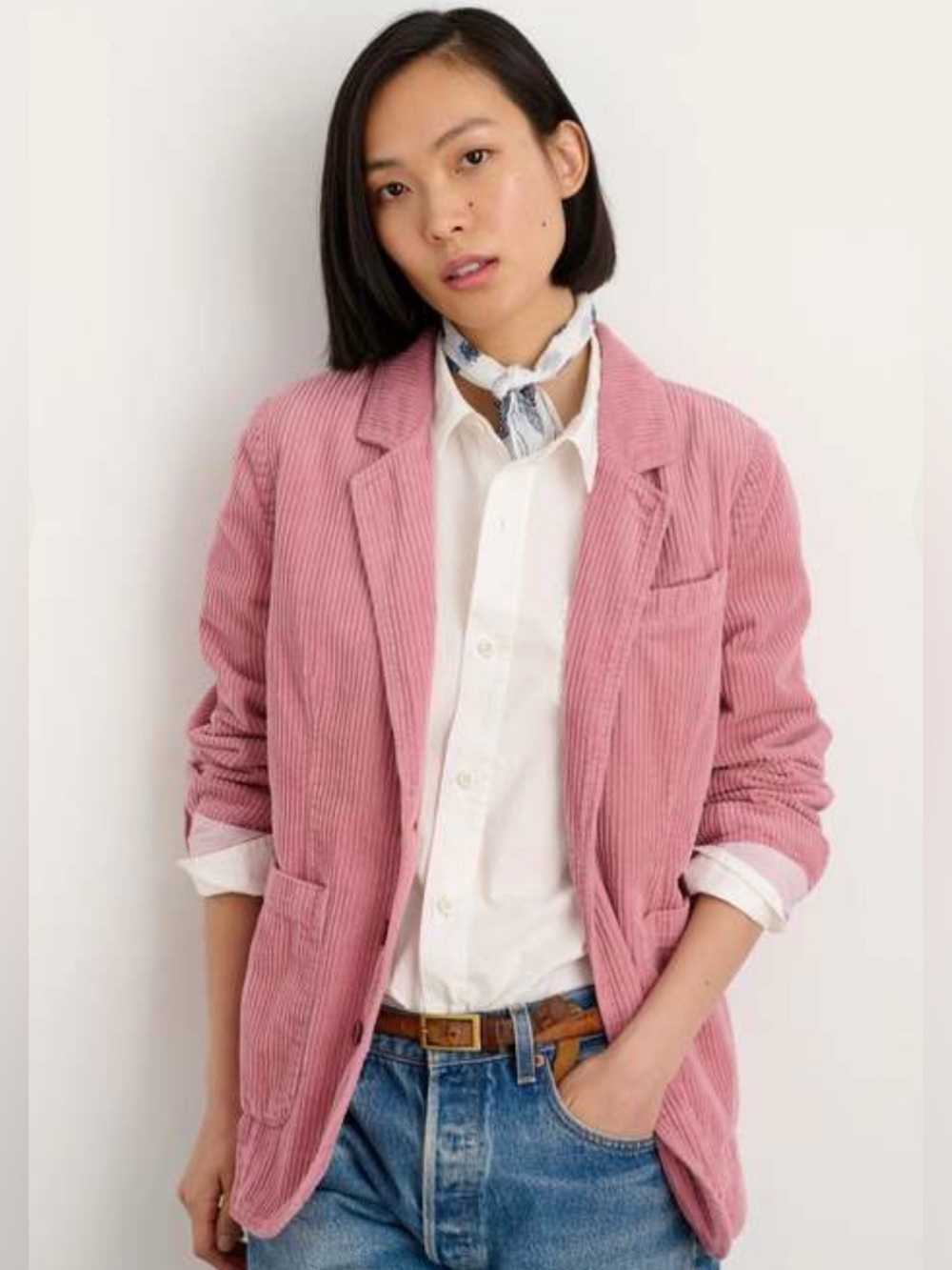 Alex mill corduroy blazer jacket dusty rose pink size small